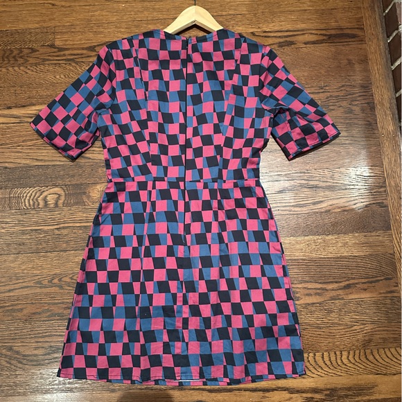 Dusen Dusen graphic black,blue, and red checkered dress - Picture 4 of 4